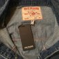 $159.00 TRUE RELIGION WORLD TOUR JESSE TRUCKER JACKET IN MEDIUM WINTRY WASH BLUE DENIM JACKET - XXL