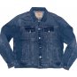 $159.00 TRUE RELIGION WORLD TOUR JESSE TRUCKER JACKET IN MEDIUM WINTRY WASH BLUE DENIM JACKET - XXL