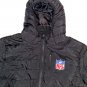 $140.00 NFL TEAM APPAREL ULTRA GAME INSULATED PUFFER FULL ZIP HOODIE JACKET BLACK - Medium