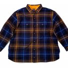 $128.00 LEVI'S GOLD TAB LINED JACKSON WORKER OVERSHIRT MULTI COLOR PLAID FLEECE LINED SHIRT - XXL