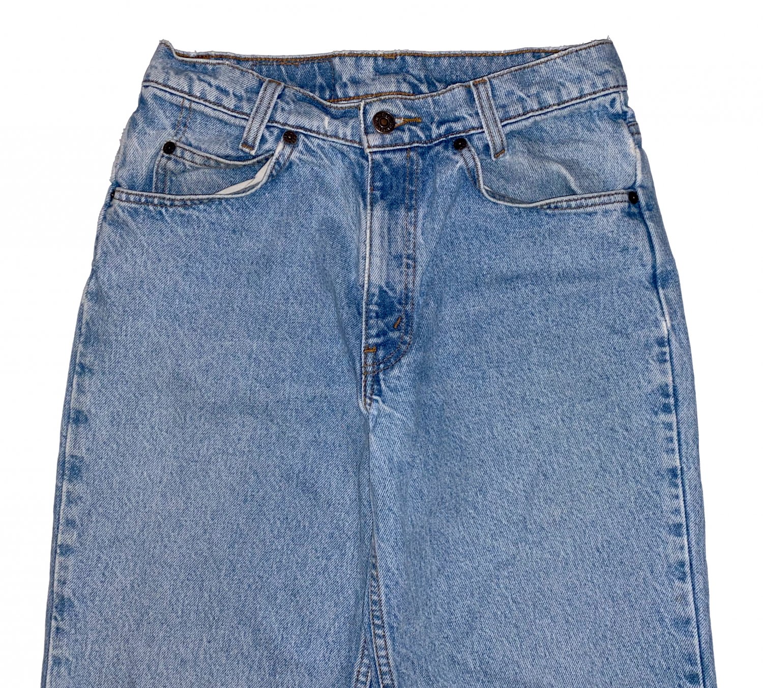 VINTAGE 1998 LEVI'S 550 RELAXED FIT STUDENT ORANGE TAB STONEWASH BLUE JEANS W29 L28 (Actual W28 L27)