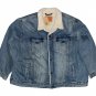 $108.00 LEVI'S SHERPA LINED TRUCKER JACKET SNAP BUTTON MEDIUM STONEWASH BLUE DENIM in size 5XL
