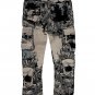 REBEL VENGEANCE MONOCHROME SKULLS ALL OVER GRAPHIC PRINT CARGO FRINGE PUNK STREETWEAR PANTS W32