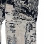 REBEL VENGEANCE MONOCHROME SKULLS ALL OVER GRAPHIC PRINT CARGO FRINGE PUNK STREETWEAR PANTS W32