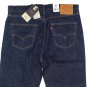 $128.00 LEVI'S 505 REGULAR FIT PREMIUM BIG E SELVEDGE MIDNIGHT DARK WASH DENIM JEANS in size W35 W32