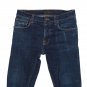 NUDIE JEANS DUDE DAN DRY COMFORT DARK BUTTON FLY STRETCH DENIM JEANS MADE IN ITALY W32 L32