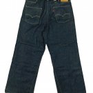 $98.00 LEVI'S PREMIUM TWISTED BAGGY WIDE LEG DENIM JEANS IN 'TWIST AND SEW - DARK WASH" - W38 L32