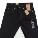 $79.50 LEVI'S 501 CLASSIC STRAIGHT LEG BUTTON-FLY BLACK DENIM JEANS in size W28 L30