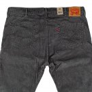 $69.50 LEVI'S 505 REGULAR FIT CORDS SMOKED PEARL GREY STRETCH CORDUROY PANTS in size W42 W30
