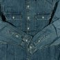 $69.50 LEVI'S JACKSON WORKWEAR RELAXED FIT "CHOPPER DARK WASH" MEDIUM BLUE DENIM SHIRT - M (Medium)