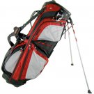 BAG BOY GOLF- NEW CLIP-LOK STAND BAG - BLACK/RED/GRAY
