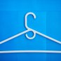 Five White Strong Plastic Coat Hangers hanger
