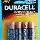 Duracell Coppertop AA Advanced Performance Alkaline Batteries 8 pack unused 1.5 V MN1500B8