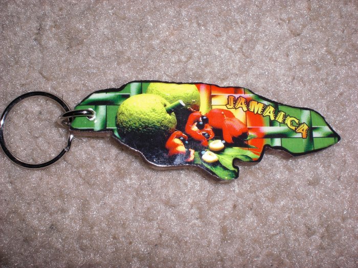 Jamaica Map Key Ring