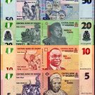 Nigeria 4 Note Set 5 to 50 Naira 2006 GEM UNC