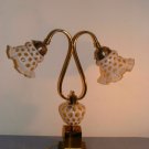 Fenton Opalescent Honeysuckle Coin Dot Lamp