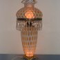 Fenton Honeysuckle Coin Dot Opalescent Lamp With Prisms