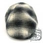 Man Woman Newsboy Style Black / Beige Multi Col Beret Hat