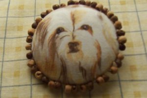 Dog Button - 2 1/4"