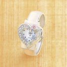 Sparkling Heart Cuff Watch