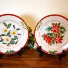 American Atelier Holiday Floral Salad Plates