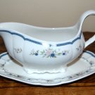 Nikko Fascination Gravy Boat with Plate Blue Floral
