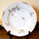 Haviland Soup Bowl Brushed Gold Purple Flowers  Mark 98