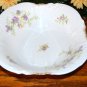 Haviland Square Vegetable Bowl Brushed Gold Purple Flowers  Mark 98