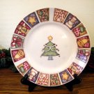 Gibson Patchwork Salad Plates Christmas Tree Country