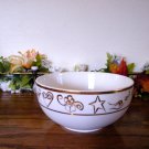 JcPenney Cereal Bowl Holiday Wishes Gold Christmas
