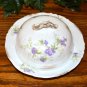 Haviland Butter Dish Brushed Gold Purple Flowers Mark 98