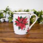 Home Mugs Holiday Christmas Poinsettia Red White