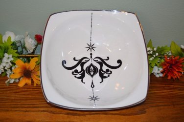 Home Vegetable Bowl Arctic Solstice Holiday Damask