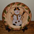 Tabletops Unlimited Snowstorm Christmas Snowman Salad Plate