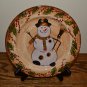 Tabletops Unlimited Snowstorm Christmas Snowman Salad Plate