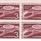 US Scott 1104 - Block of 4 - Brussels Expo - 3 cent - Mint Never Hinged US Scott 1104 - Block of 4 - Brussels Expo - 3 cent - Mint Never Hinged