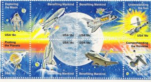 Scott #1919a - Block of 8 - Space Shuttle - Mint Never Hinged