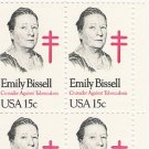 US Scott 1823 - Plate Block of 4 - Emily Bissell - Mint Never Hinged - 15 cent
