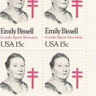 US Scott 1823 - Block of 4 - Emily Bissell 15 cent - Mint Never Hinged
