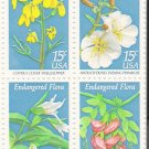 US Scott 1786a (1783 1784 1785 1786) - Block of 4 - Endangered Flora 15 cent - Mint Never Hinged