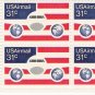 US Scott C90 - Zip Block of 4 - Plane Globes and Flag 31 cent - Mint Never Hinged