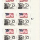 US Scott 1894 - Plated Block of 6 - Flag over Court - Mint Never Hinged - 20 cent