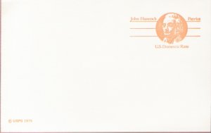 1978, US Scott UX74, 10-cent ""Domestic Rate"" Post Card, John Hancock, Mint