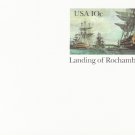 1980, US Scott UX84, 10-cent Post Card, Landing of Rochambeau, 1780, Mint