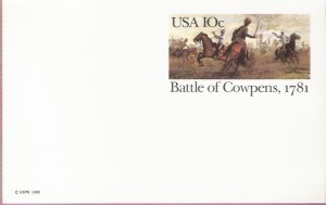 1981, US Scott UX87, 10-cent Post Card, Battle of Cowpens, 1781, Mint