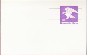 1981, US Scott UX88, 12-cent ""B"" ""Domestic Rate"" Post Card, Eagle, Mint