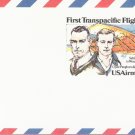 1981, U. Scott UXC19, 28-cent Air Post Card, First Transpacific Flight, Mint
