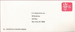 1978, U. Scott U581, 15-cent Large Addressed Envelope 4.125 x 9.5 inch, Uncle Sam, Mint