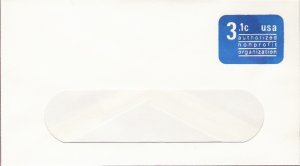 1979, US Scott U589, 3.1-cent Large Window Envelope 4.125 x 9.5 inch, Authorized Nonprofit, Mint