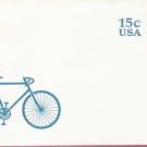 1980, US Scott U597, 15-cent Small Envelope 3.625 x 6.5 inch, High Wheeler Bike , Mint